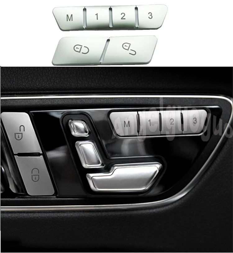 Aufkleber für Autotürsitz, Memory-Lock-Taste, Aufkleber für Mercedes Benz A C E-Klasse W204 W212 CLA/GLA/GLK/GLE/CLS/GL/ML Image