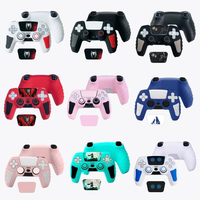 Rutsch feste Silikon Soft Protector Aufkleber Haut für Sony Dual sense 5 PS5 Game Controller Fall Daumen Stick Griff Kappe Stoßstange Abdeckung Image