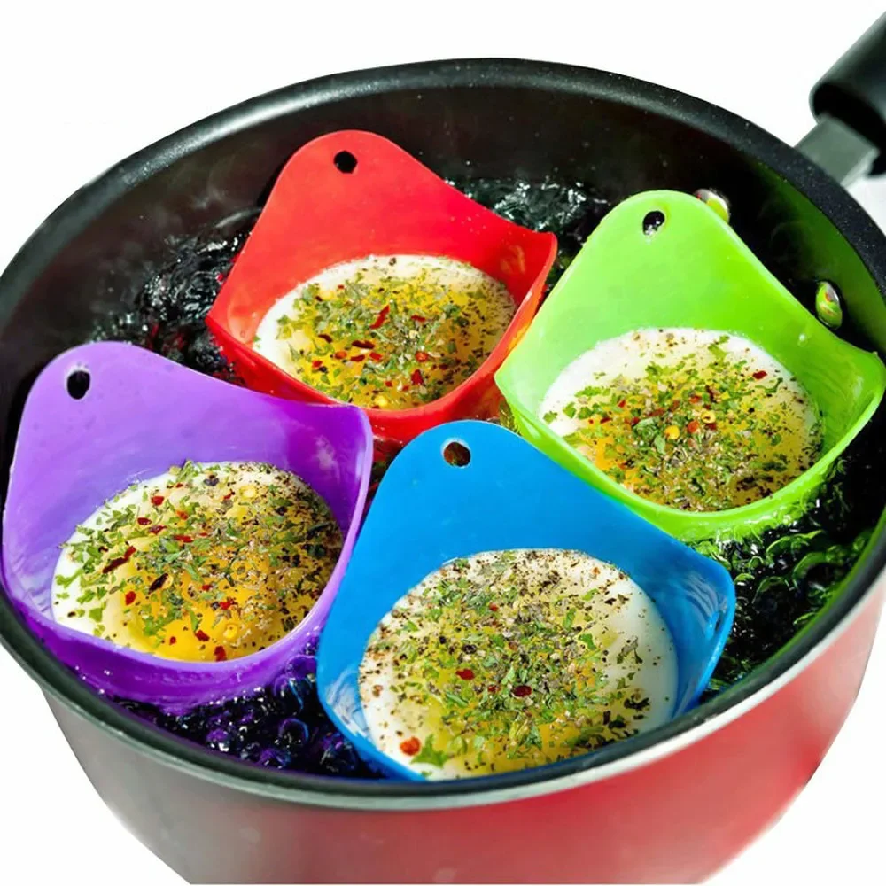 1/2/4Pcs Silikon Ei Wilderer Wilderei Pan Form Küche Werkzeug Zubehör Kochen Werkzeuge Gadget Küche Zubehör kochen Ei Gadgets