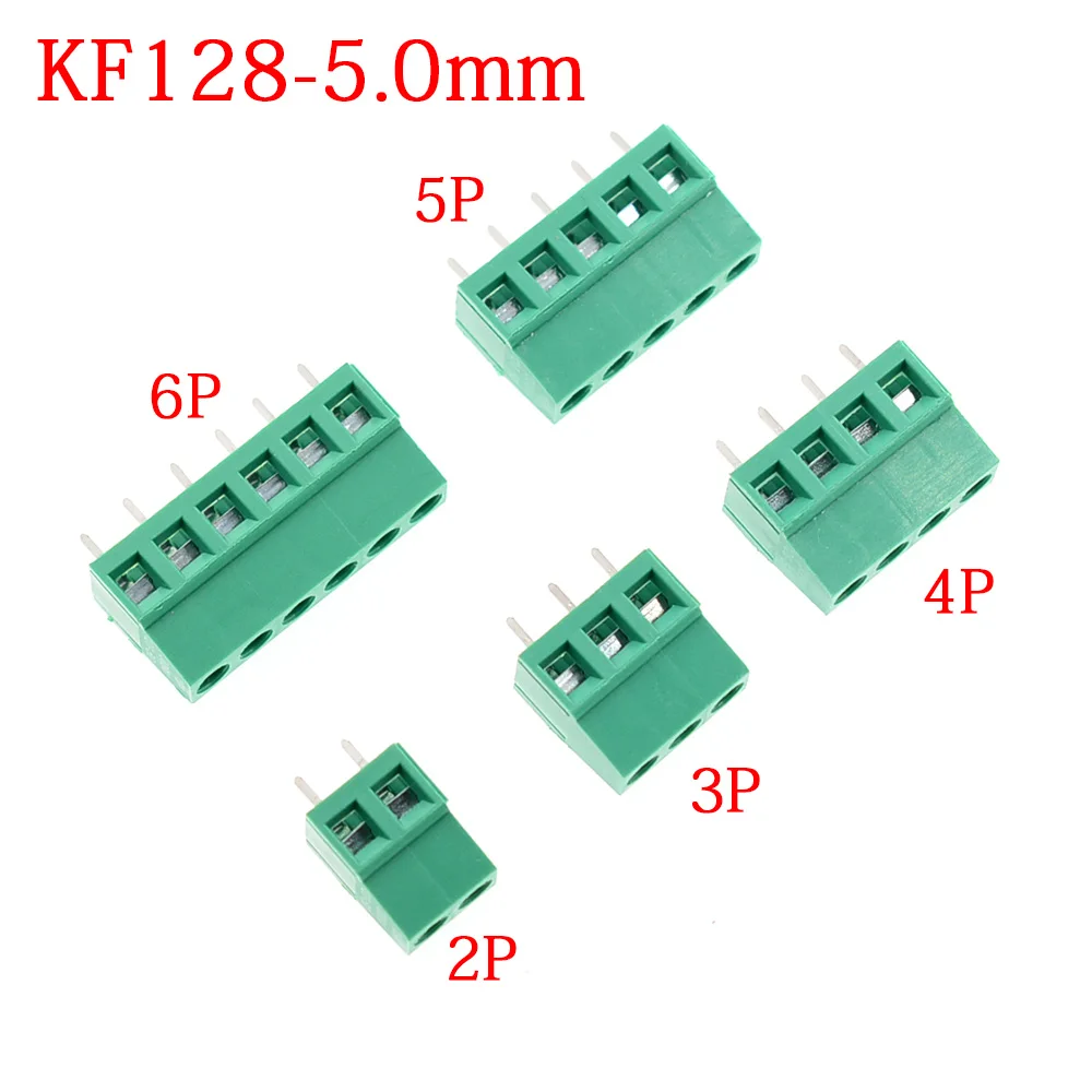 10/50PCS KF128-5.0mm KF128 5,0 PCB Schraube Terminal Block Splice Terminal DG128-5,0mm 2/3/4/5/6P MG128-5,0mm Image