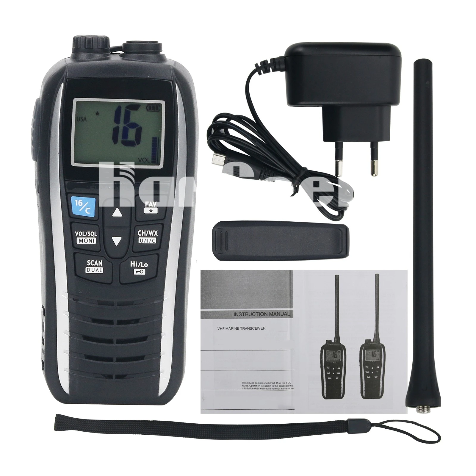 Hamgeek IC-M25 5W 5KM VHF Marine Radio Marine Walkie Talkie VHF Handtransceiver für ICOM Image