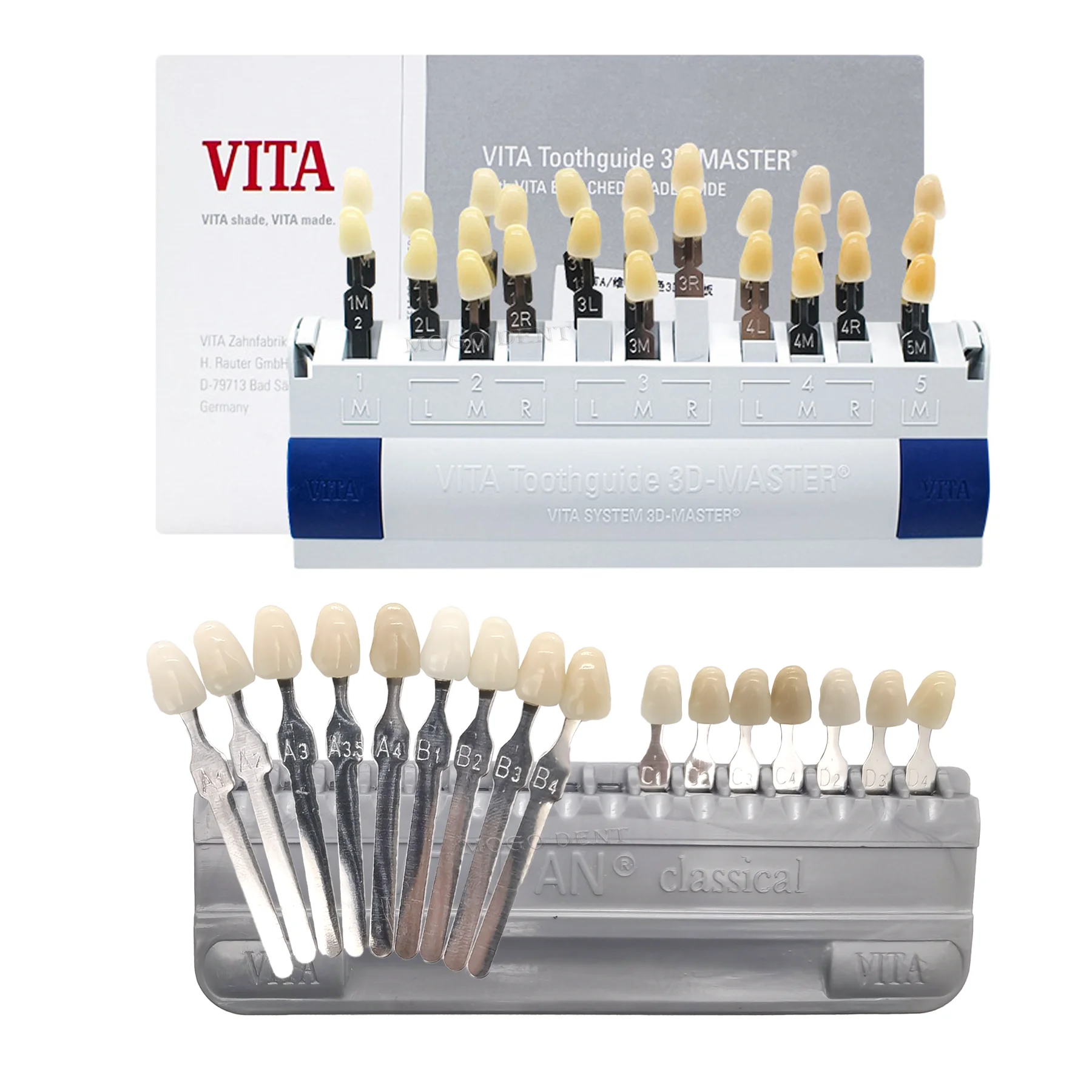 Vita Classic 16/29 Farbe Zähne Schattenführung Zähne Bleaching Porzellan VITAPAN Zähne Modell Kolorimetrische Platte Zahnmedizin Produkte Image