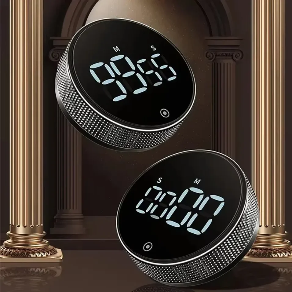 Magnetischer Küchentimer, digitaler Timer, manueller Countdown-Wecker, mechanischer Kochtimer, Kochen, Dusche, Studie, Stoppuhr Image