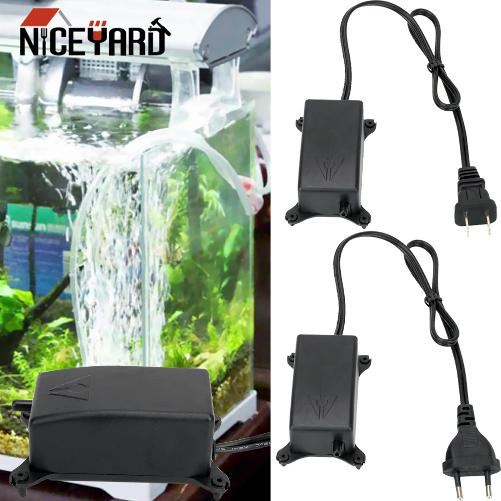 NICEYARD Ultra Low Noise Mini Aquarium Sauerstoff Pumpe Aquarium Luftpumpe Aquarium Luft Kompressor Sauerstoff Pumpe Aquarium