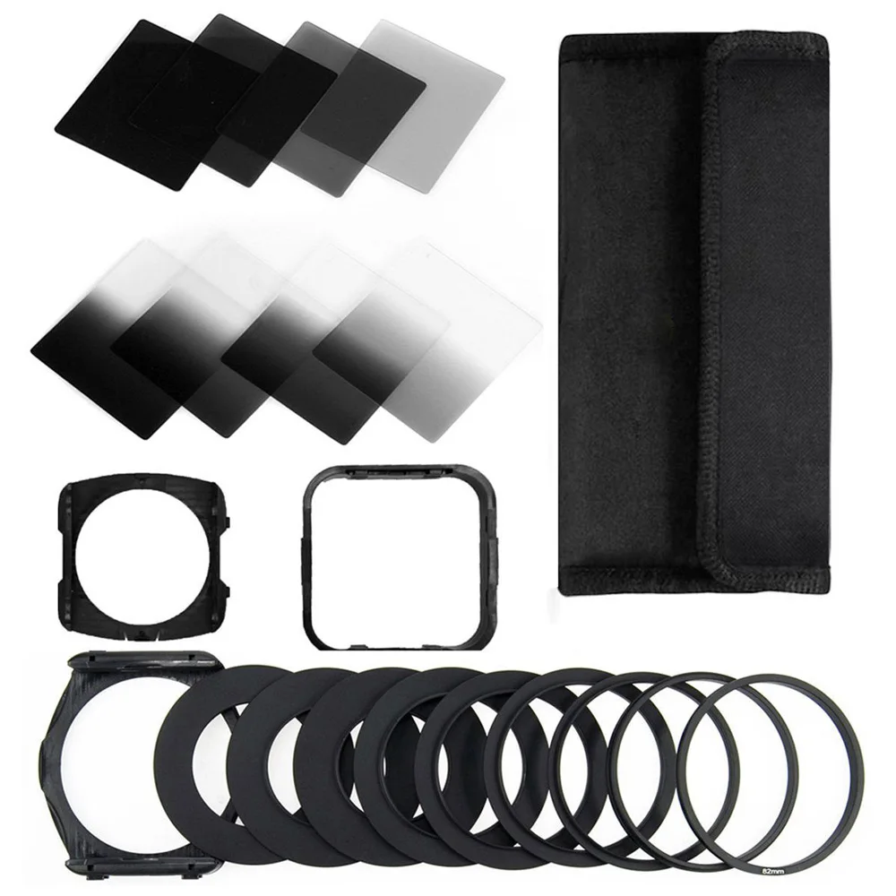Walkingway Kamera Filtro Gradient ND2 4 8 16 Square ND Filter Set Kit Cokin P Serie Filter Halter Haube Adapter Ringe für DSLR Image