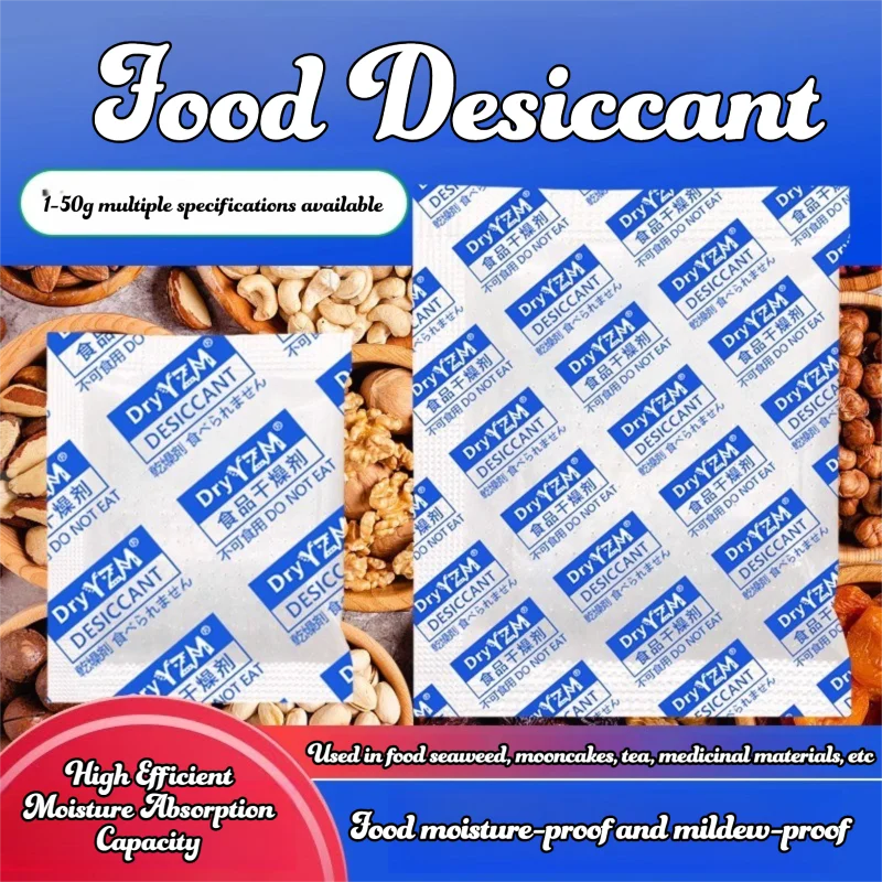 1/2/3/5/10/20/50 g/Beutel Lebensmittel-Trockenmittelbeutel Drypack Trockner für Kekse, Kuchen, Nuss, Süßigkeiten usw Image