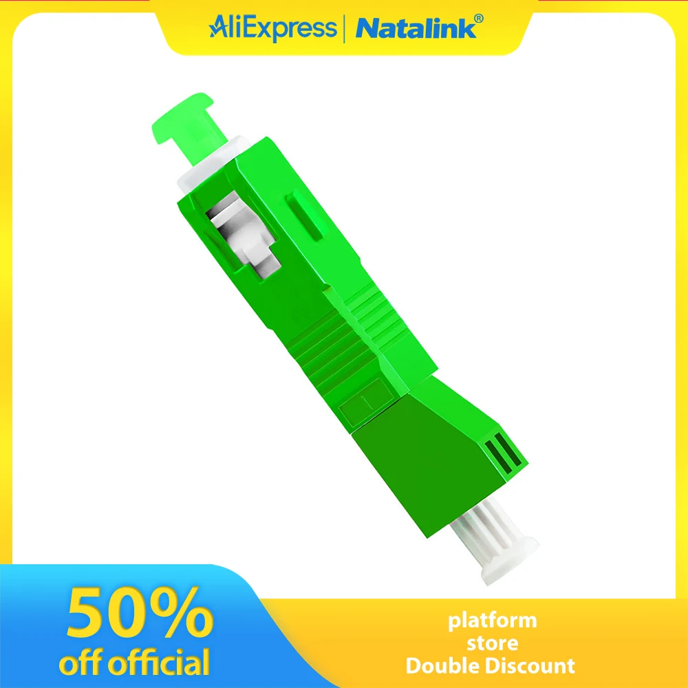 Natalink SC/APC-Stecker auf LC/APC-Buchse, Simplex-Hybrid-Glasfaser-Stecker, Faserflansch-Singlemode-Adapter für FTTH-Koppler Image