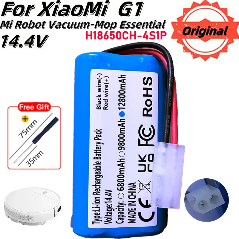 Original Für Xiaomi Ersatz Batterie H18650CH-4S1P Für XIOMI MIJIA Mi Roboter Vakuum-Mopp Ätherisches G1 SKV4136GL MJSTG1 batterie Image