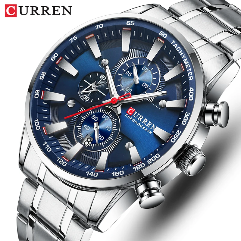 Neue Uhren für Männer Top Luxus Marke CURREN Quarz herren Uhr Sport Wasserdichte Armbanduhren Chronograph Datum Relogio Masculino Image