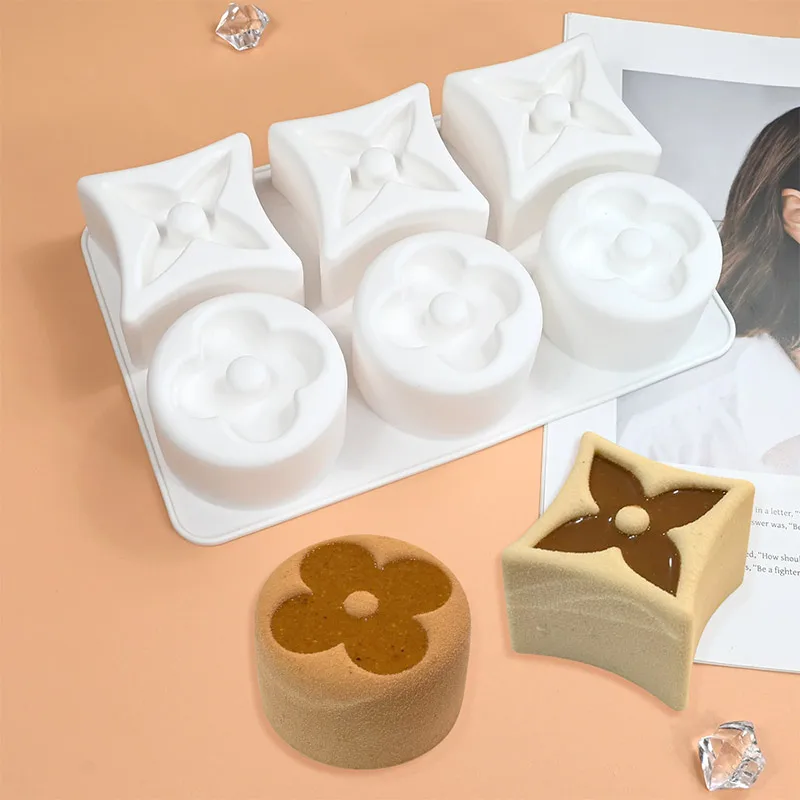 DIY 3D Liebe Blume Kuchen Backen Silikon Form Valentinstag Party Schokolade Gebäck Klee Geformt Utensilien Kleine Zubehör Image