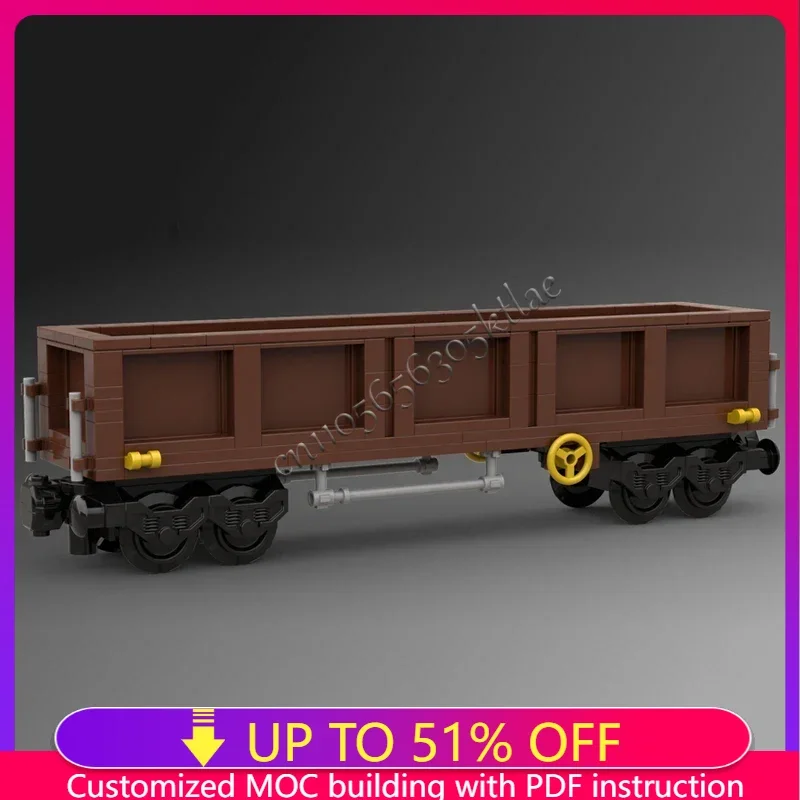 NEUE 141PCS MOC Stadt Offenen Kohle Wagon Auto Tank Zug Modell DIY Kreative Ideen Technologie Kind Spielzeug Montage Puzzle geburtstag Geschenk Image