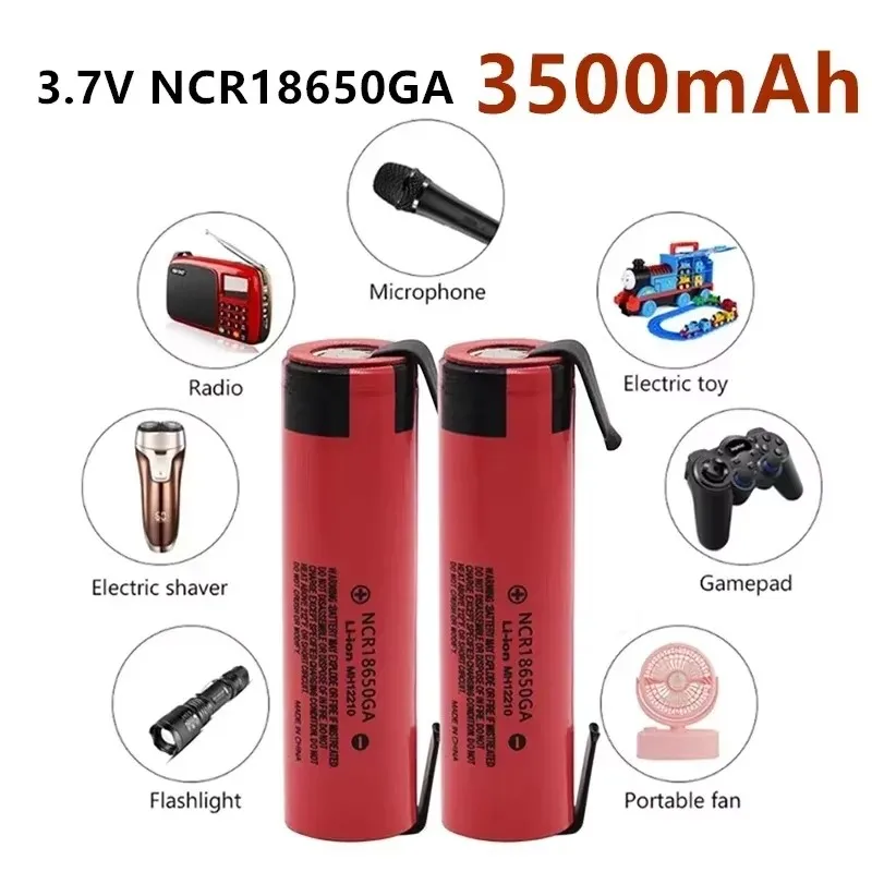 NCR18650GA 3,7 V 3500 mAh 18650 Lithium-Akku Für elektronische zigarette Taschenlampe batterie DIY Nickel Image