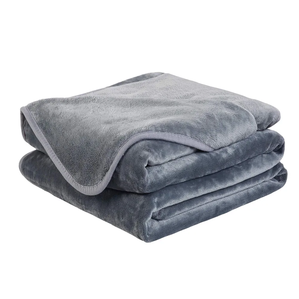 RUIANBAOElektrische Heizdecke Twin 160 x 130 cm Heizbettdecken Überwurf mit 10 Heizungen, schneller Schutz, ultraweiches, warmes Flanell Image