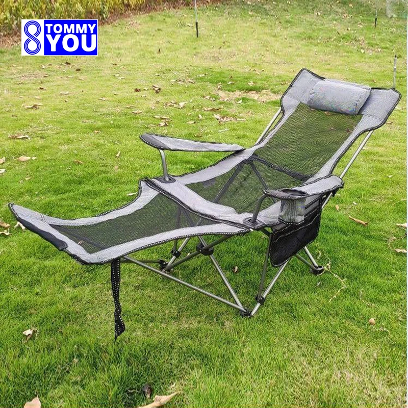 Outdoor Klapp Liege Tragbare Sessel Strand Angeln Bett Stuhl Home Office Nickerchen Terrasse Garten Möbel Daybed Sonnenliegen Image