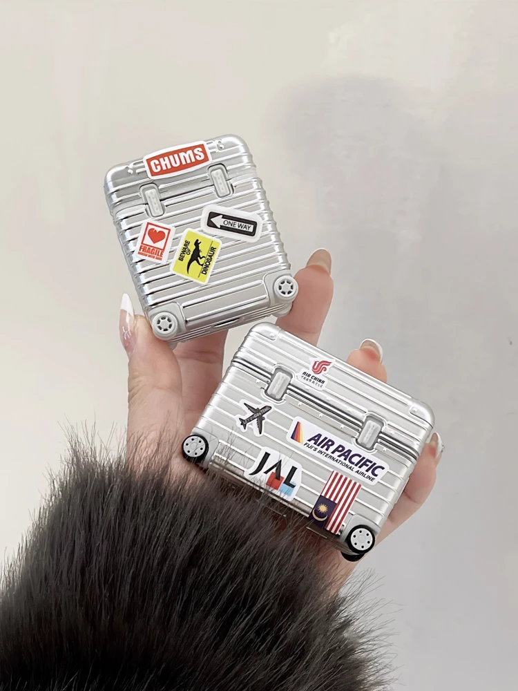 Hoshi noo moderne silberne Gepäck tasche geeignet für Apple Kopfhörer Schutzhülle Kopfhörer Zubehör Schutzhülle heißer Verkauf Image