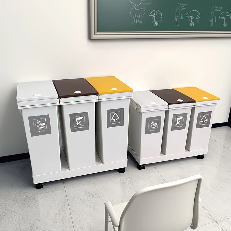 1 Satz Mülltonne mit Riemenscheibentyp, 20 l/36 l/40 l/60 l, Trocken- und Nasstrennung für Küchenmüll, geeignet für Haushalte