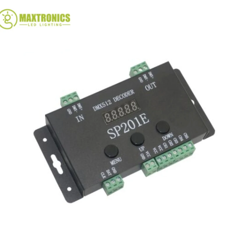 SP201E DC5V-24V Decoder Controller DMX512 SPI Signal Adressierbare IC RGB led Pixel 5 Kanal PWM Ausgang WS2811 2812 1903 LED Streifen Image
