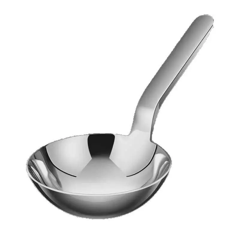 1Pcs Edelstahl Vertiefen Esslöffel Suppe Schöpfkelle Kurzen Griff Große Ramen Bouillon Löffel Küche Geschirr Kochen Utensilien Image