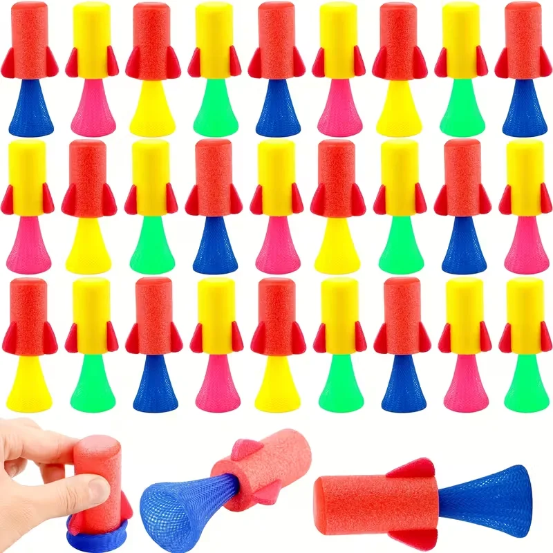 10/20 Stück Raketenwerfer Spielzeug Kompresse Springen Rakete Kindergeburtstag Gastgeschenke Pinata Ostern Korbfüller Klassenzimmerpreise Image