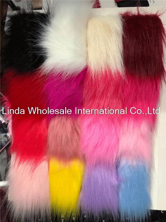 Verdicken Faux Fuchs Pelz Stoff, Kleidung Pelz Kragen Teppich Schrank Tischdecke material Handgemachte kunstpelz stoff, Image