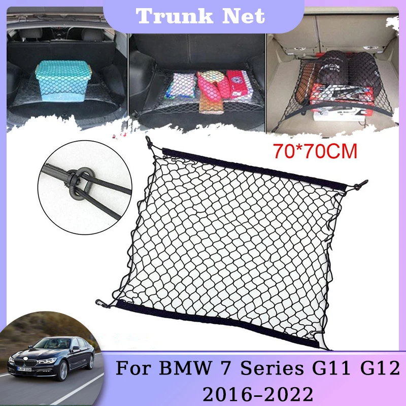 Kofferraum-Aufbewahrung snetz für BMW 7er G11 G12 Nylon-Mesh-Autos Heck gepäck Organizer Zubehör Image