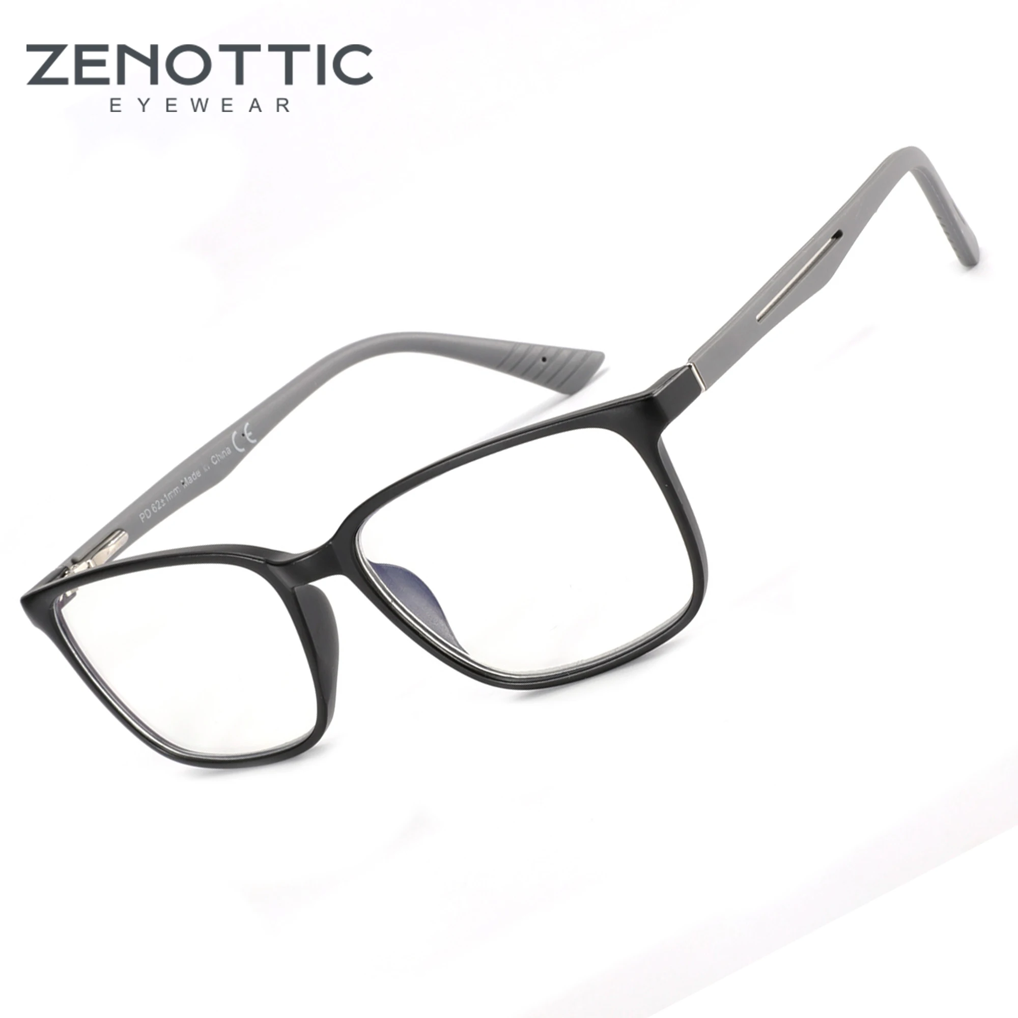 ZENOTTIC Anti Blau Licht Lesebrille Rahmen Männer Retro Platz Computer Gaming Brillen Leser Presbyopie Brillen Dioptrien Image
