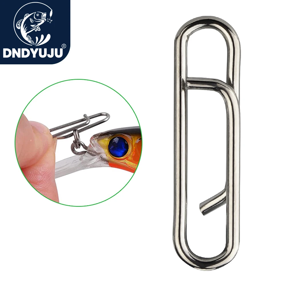 DNDYUJU 30–100 Stück 304 Edelstahl Angelköder Snap Fishing Swivel Interlock Nice Pin Lure Connector Angelzubehör Image