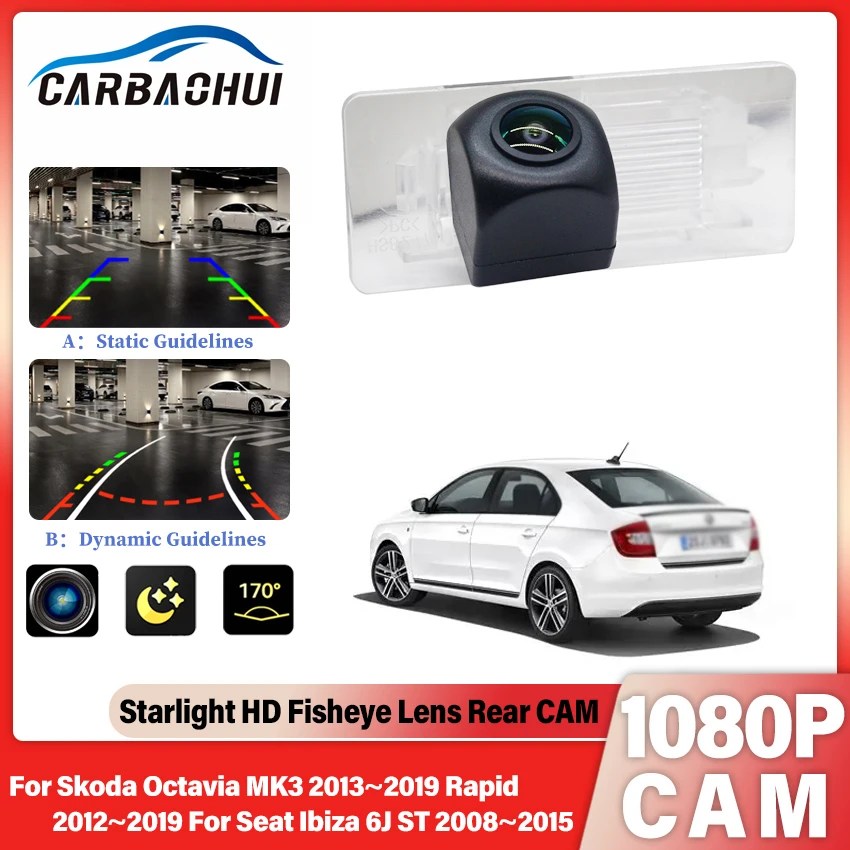 Fahrzeug Rückansicht Kamera Für Skoda Octavia MK3 2013 ~ 2019 Schnelle 2012 ~ 2019 Für Seat Ibiza 6J ST 2008 ~ 2015 Auto Rückfahr Monitor Image