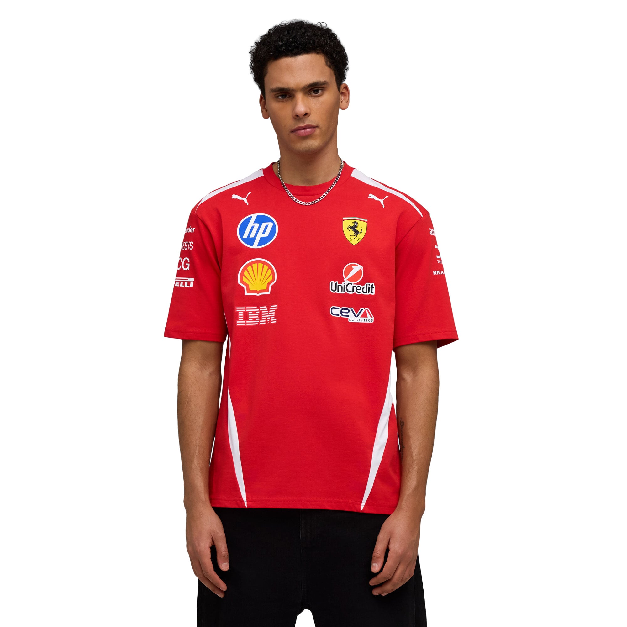 Scuderia Ferrari 2026 Fahrer -T-Shirt (entspannt) – Rot