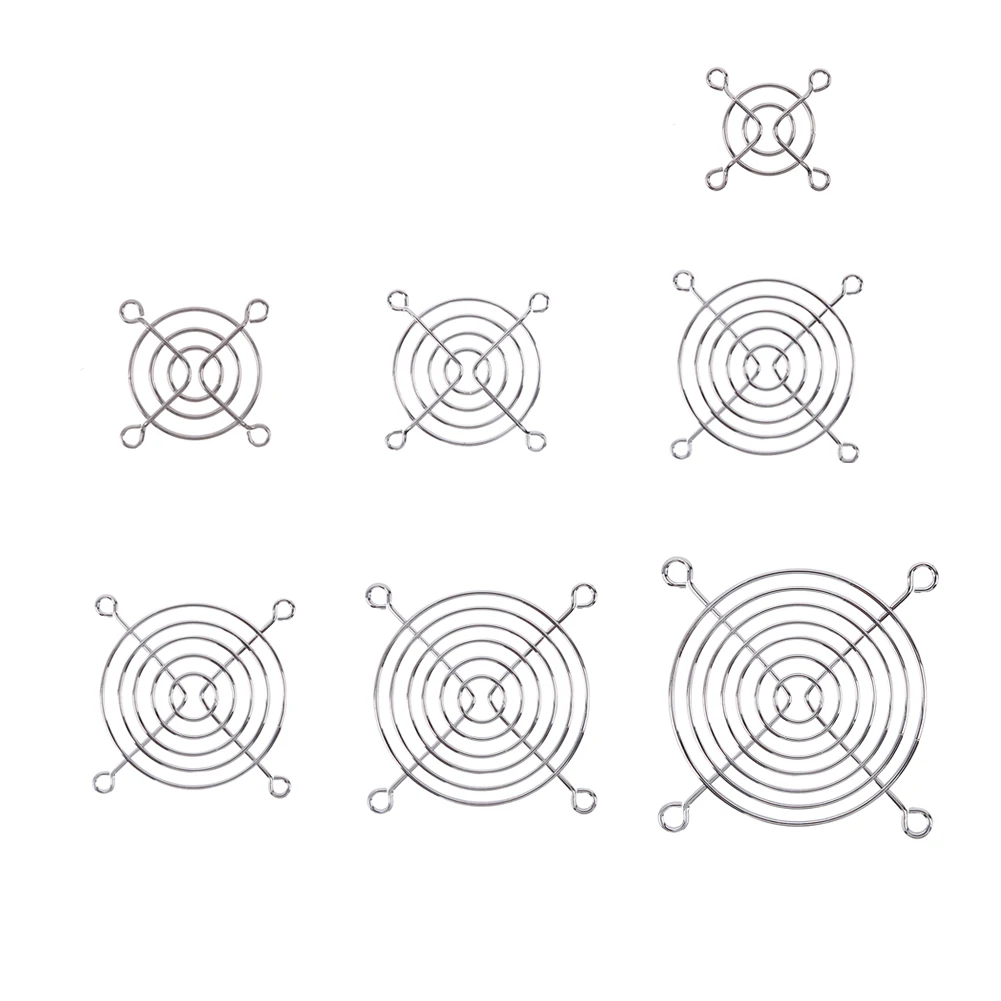 5 stücke PC Fall Lüfter Grills Desktop Lüfter Finger Guard Protector Schutz Abdeckung 40mm 50mm 60mm 70mm 80mm 90mm 120mm Image