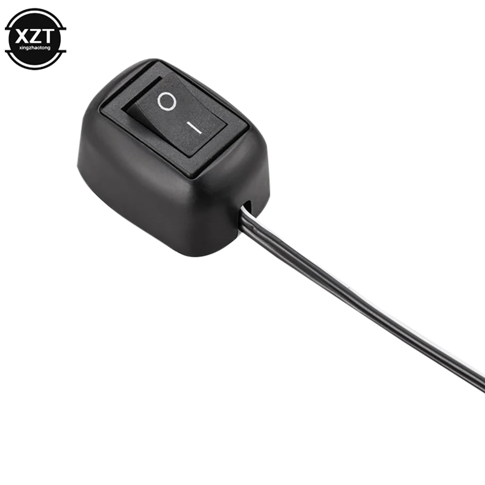 Universeller Auto-Klebeschalter, Mini-Taste mit Kabel, 60 cm/100 cm, DC 12 V, 10 A, Auto-modifizierter Schalter für Nebelscheinwerfer-Treiber, Neonlampe Image