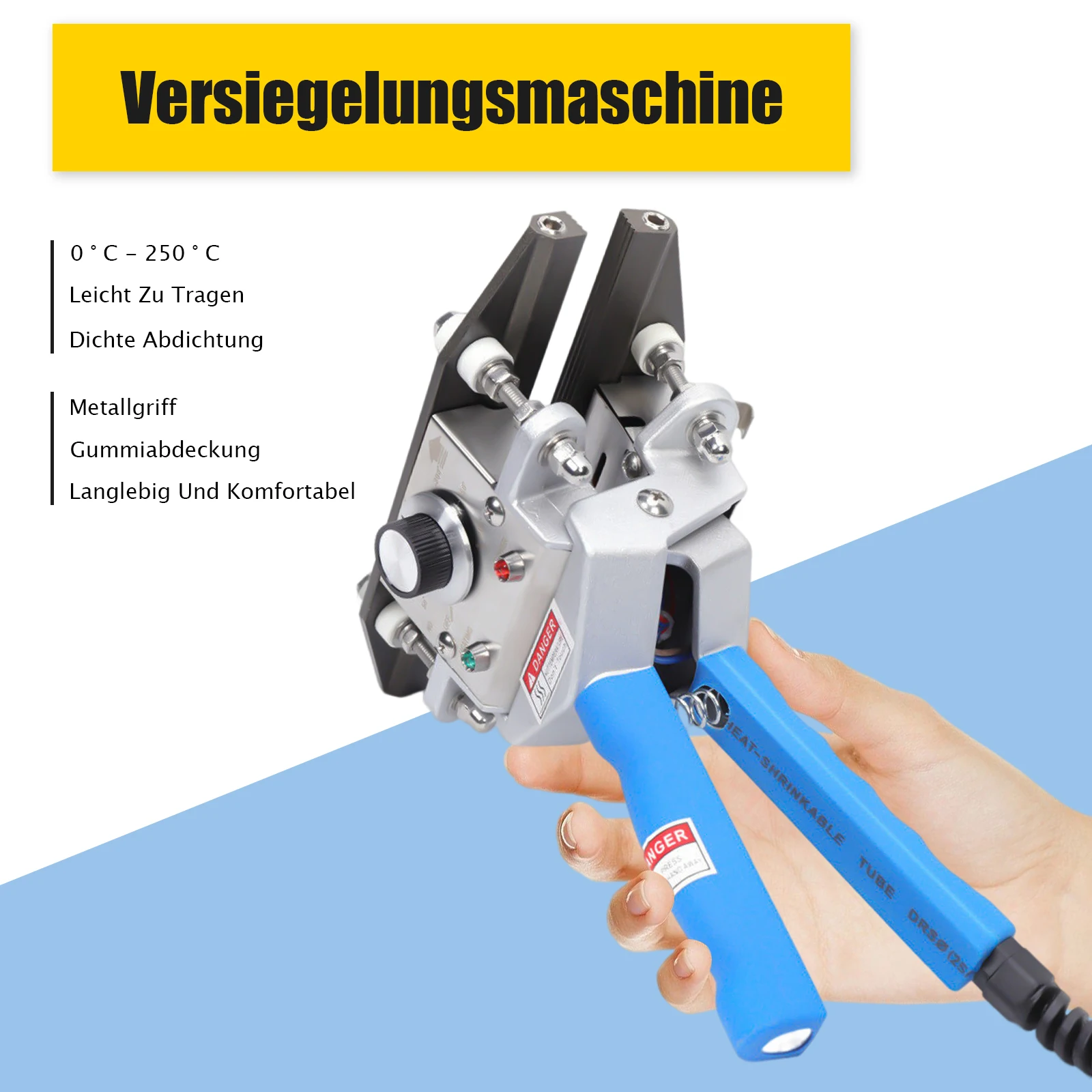 300 W 17,72 x 14,17 x 4,92 Zoll Hand-Heißsiegelgerät, tragbare Hand-Heißsiegelmaschine, Lebensmittelbeutel-Versiegelung für Zuhause, Supermarkt, Geschäft Image