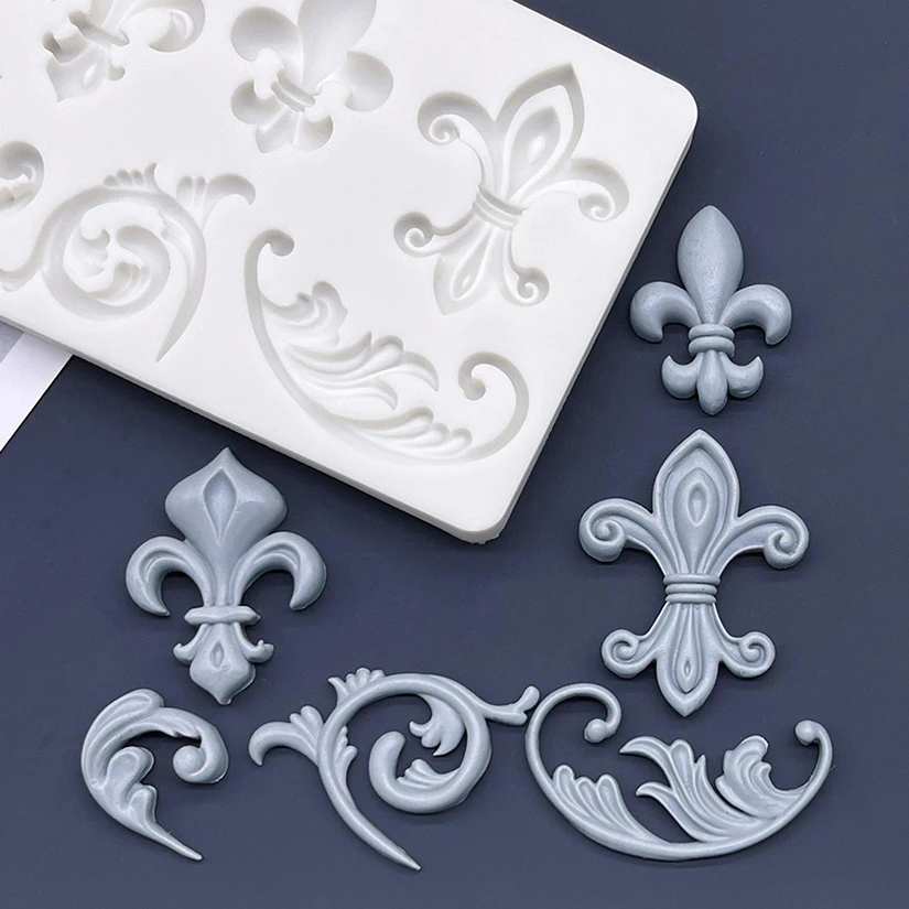 Barock Relief Silikon Kuchen Backform Sugarcraft Schokolade Cupcake Harz Werkzeuge Fondant Dekorieren Werkzeuge Image