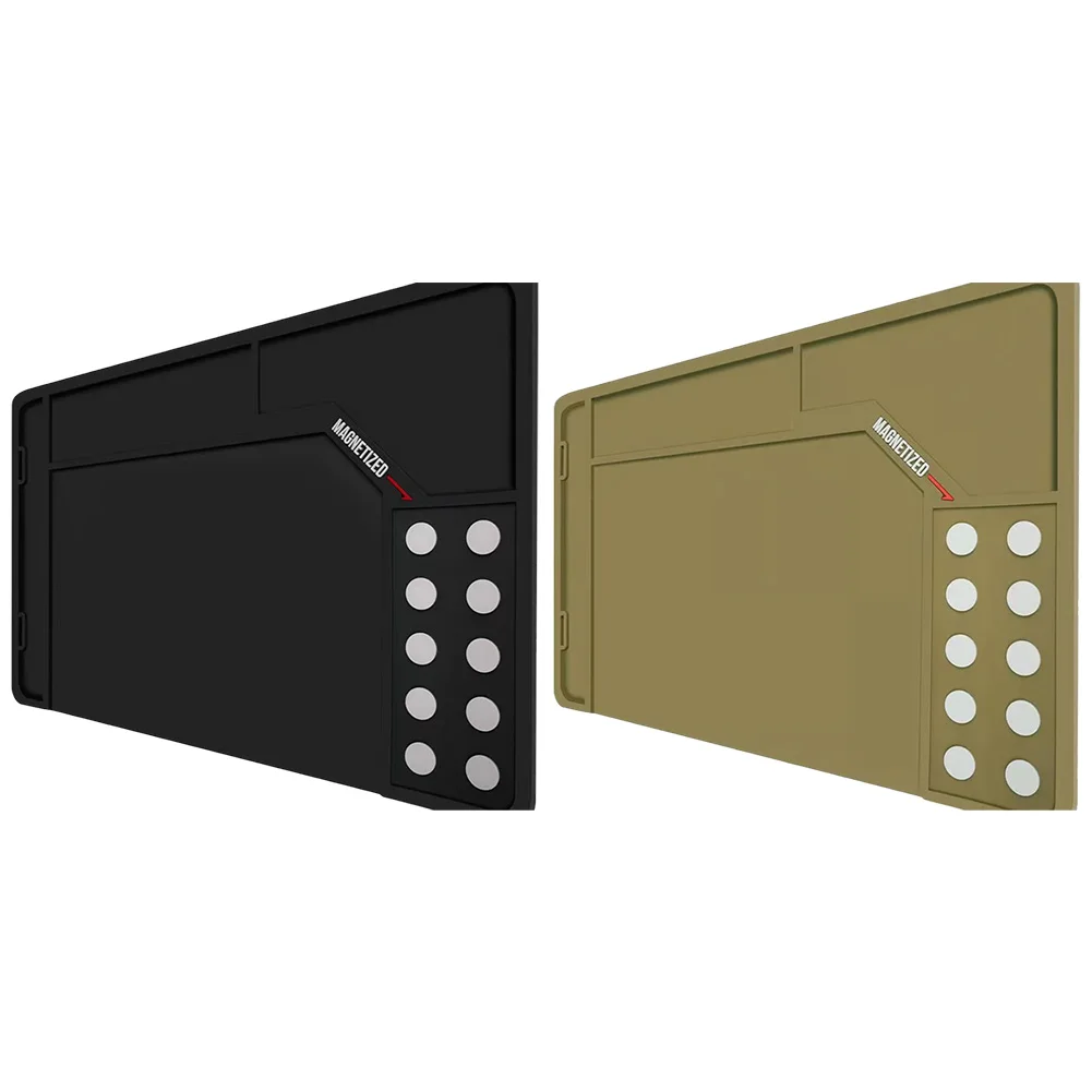1 Stück rutschfeste Reinigungsmatte mit magnetischen Punkten, ölbeständig, Wartungswerkbankmatte, 900 x 300 x 4,5 mm, zum Löten von Heimwerken Image