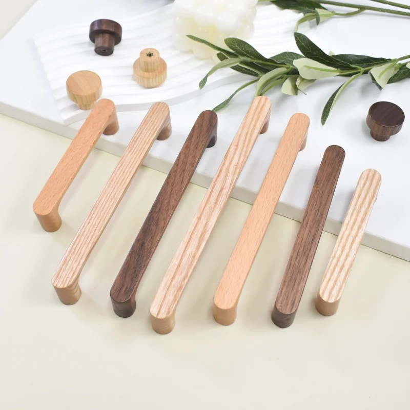 Nordic Holz Möbel Griffe Nussbaum Holz Schrank Zieht T-bar Kleiderschrank Tür Griffe Dekoration Zimmer Möbel Hardware