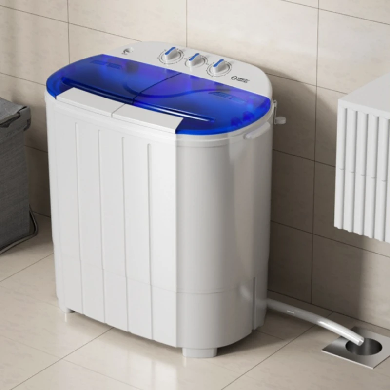 Lave-linge semi-automatique à double bac, grande capacité, élimination profonde des taches, gain de temps et d'effort, électroménager