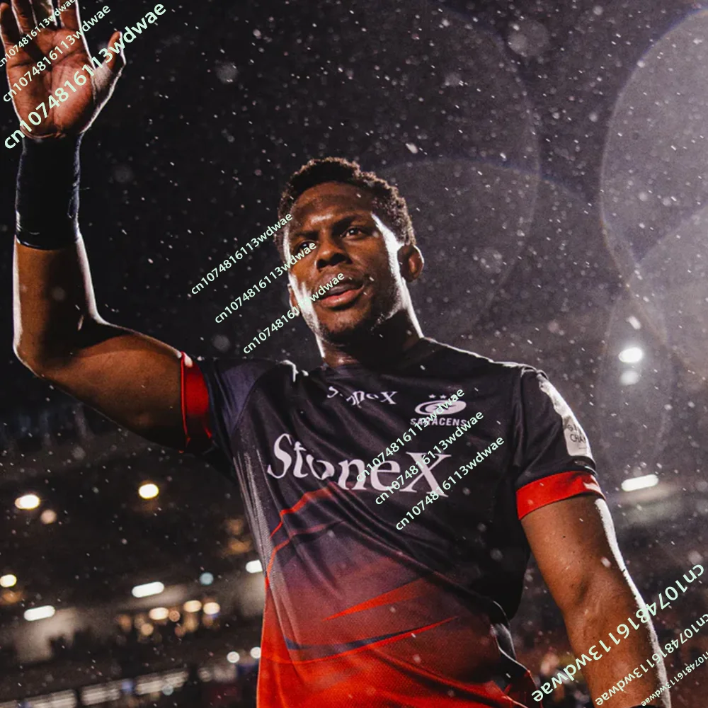 Nouveautés 2026 – Maillot de rugby Saracens Angleterre pour homme – Maillot d'entraînement à séchage rapide pour enfants et fans – T-shirts de rugby domicile Royaume-Uni