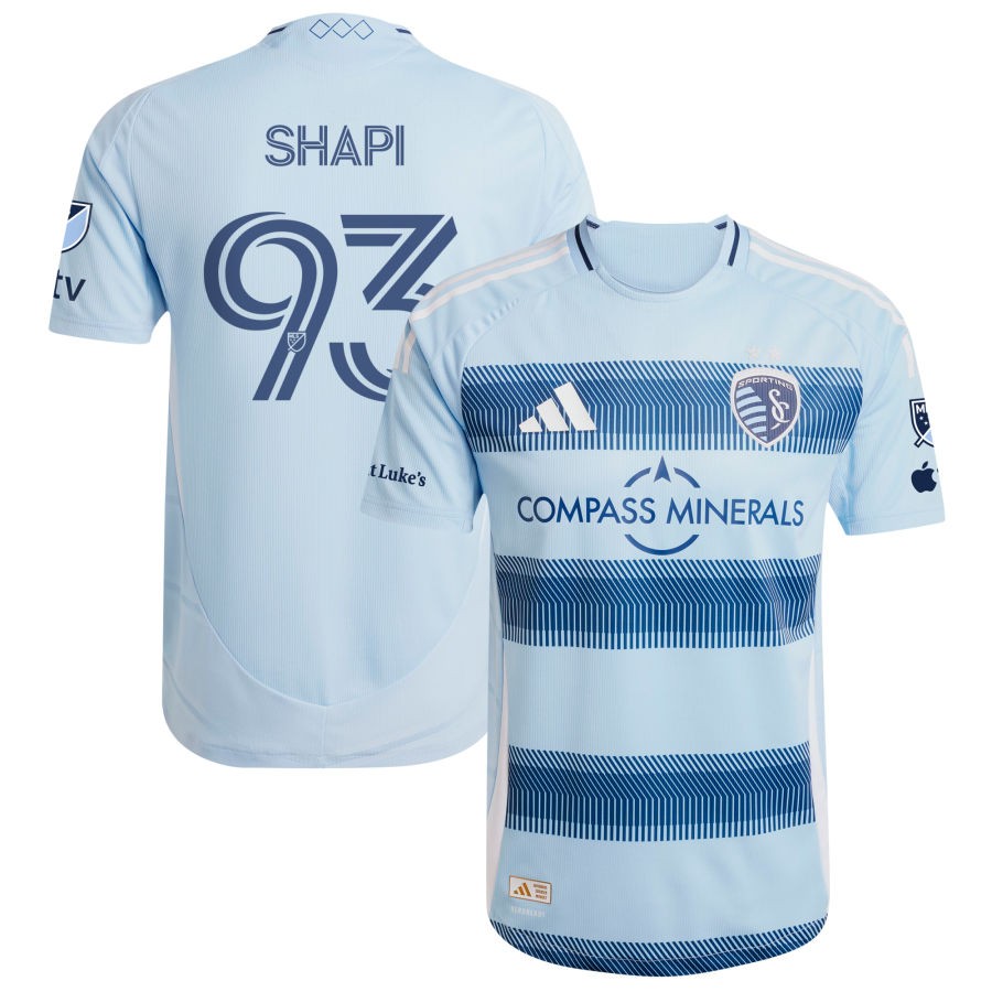 Suleymanov Shapi Men's adidas Light Blue Sporting Kansas City 2025 One KC On-Field Authentic Custom Jersey
