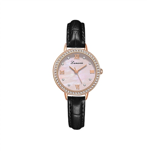 Montre femme élégante et tendance, cadran à motif nacre, étanche IPX7, pour loisirs et sport, avec coffret.