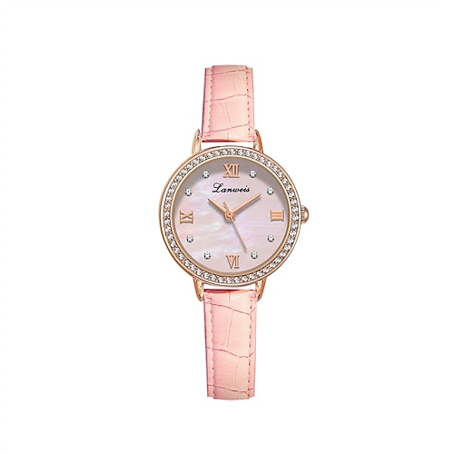 Montre femme élégante et tendance, cadran à motif nacre, étanche IPX7, pour loisirs et sport, avec coffret.