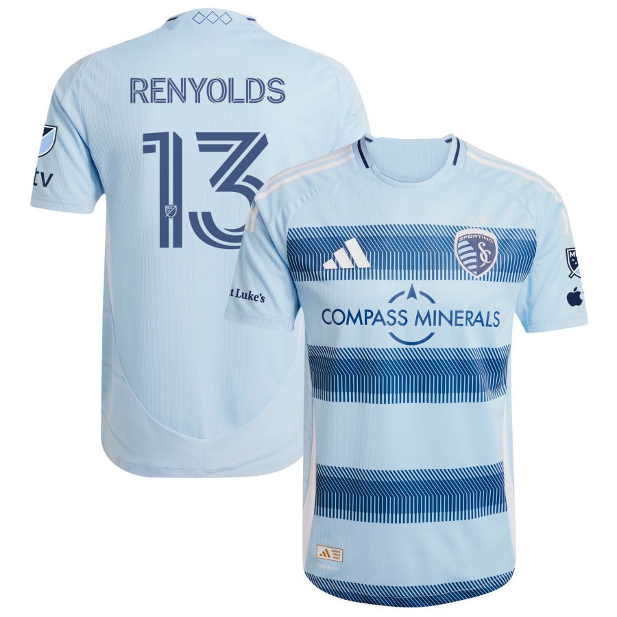 Justin Renyolds Men's adidas Light Blue Sporting Kansas City 2025 One KC On-Field Authentic Custom Jersey