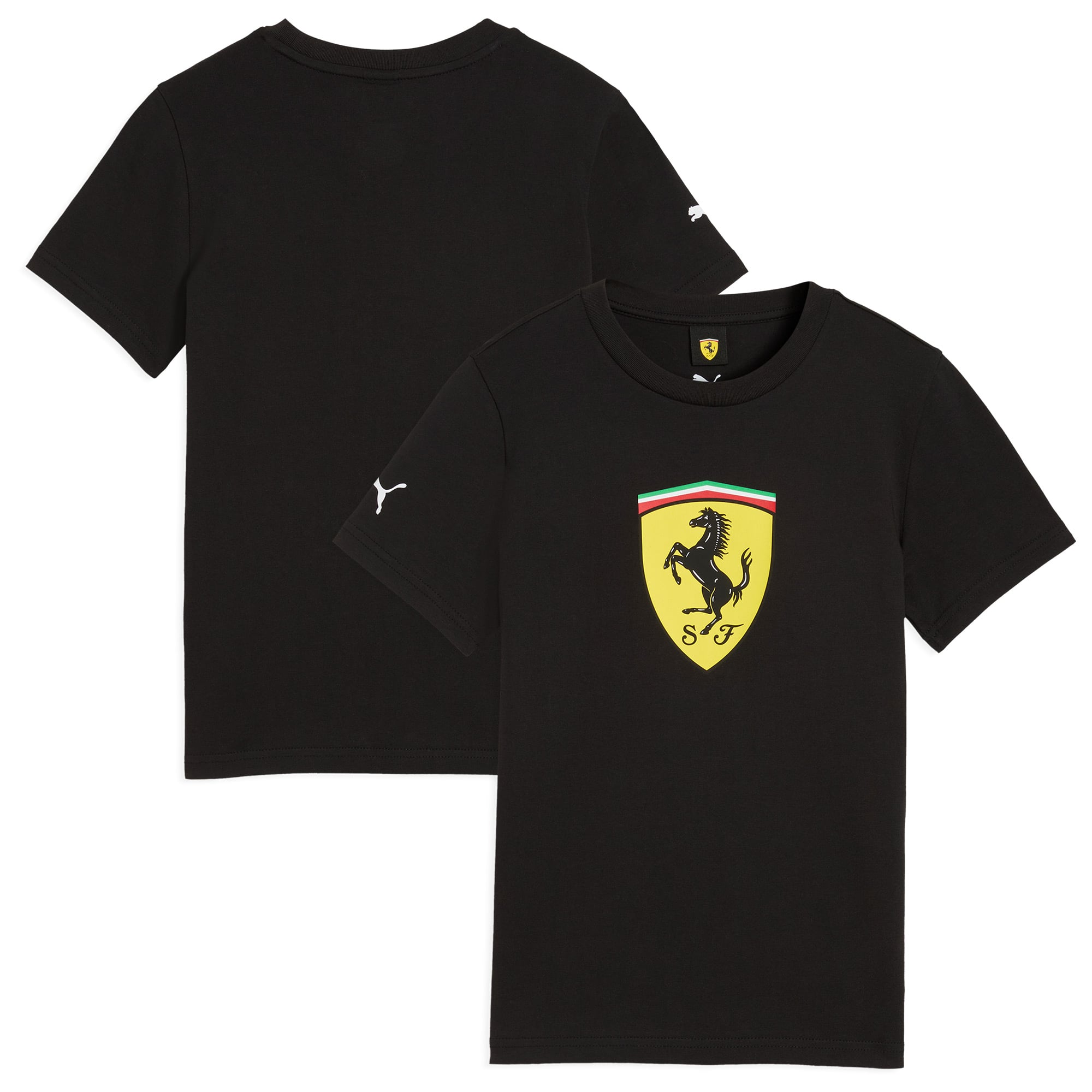 T-shirt Scuderia Ferrari Puma Large Shield - Noir - Enfants - unisexe Taille: 152