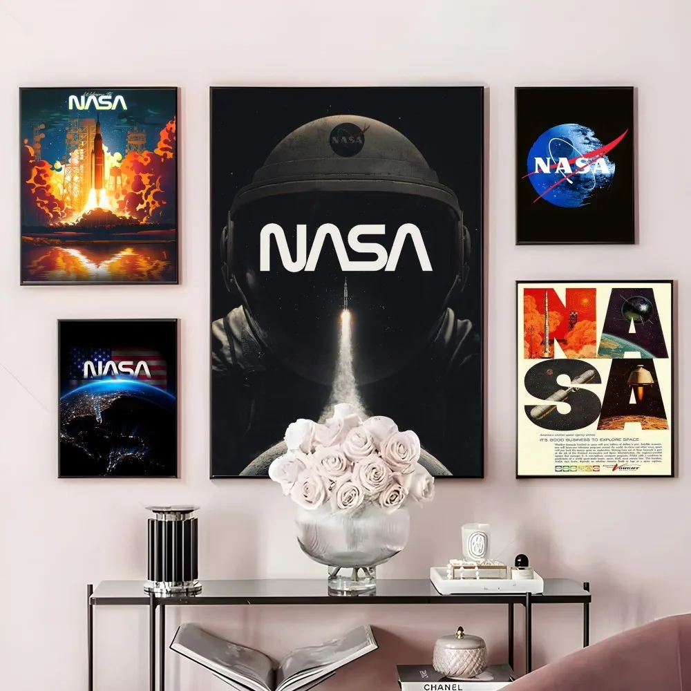 Space American N-NASA Poster Wanddruck Wasserdicht Duschraum Zuhause Schlafzimmer Dekor Geschenk Image