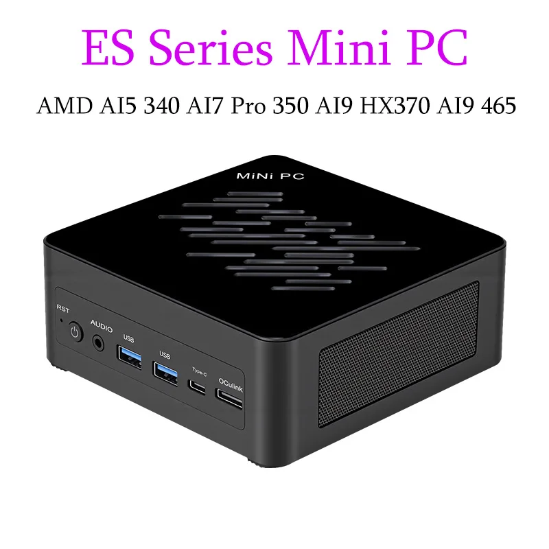 Mini PC SZBOX AMD AI5 340 AI7 Pro 350 AI9 HX370 AI9 465 ES, double DDR5 5600MHz, WiFi6, BT5.3, Oculink, HDMI2.1, DP2.1, ordinateur gamer