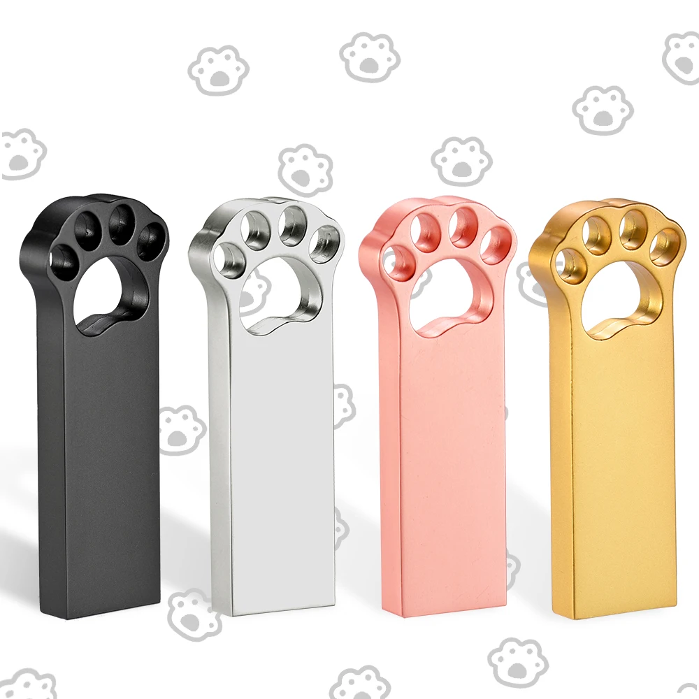JASTER Bear Claw USB-Flash-Laufwerk 128 GB, kreativer Business-USB-Stick, 64 GB, Memory Stick, 16 GB, 8 GB, 4 GB, 128 MB, Metall-Pendrive, 32 GB, Geschenke Image
