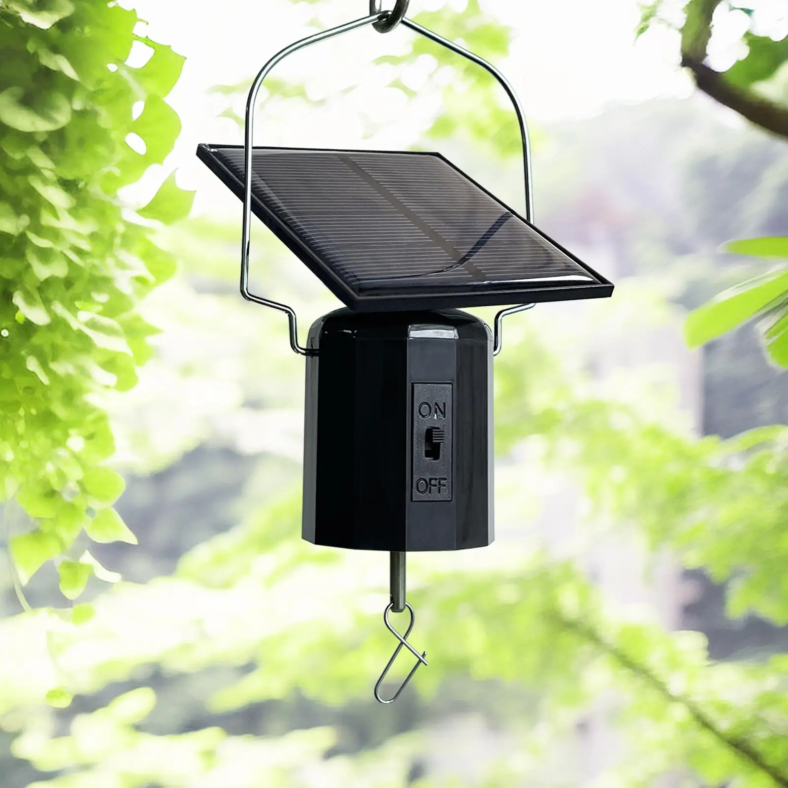 Wind Spinner Solar Motor mit Haken Solarbetriebene Windspiel Ornament Rotierende Outdoor Dekor Wind Spinner Solar Motor