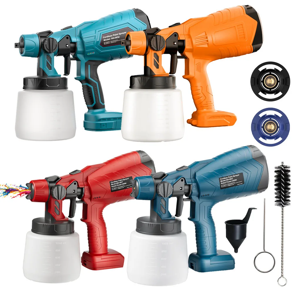 Kabellose Farbspritzpistole für Makita, für Dewalt, für Milwaukee, für Bosch 18V Akku, elektrisches wiederaufladbares Sprühgerät, Elektrowerkzeug Image