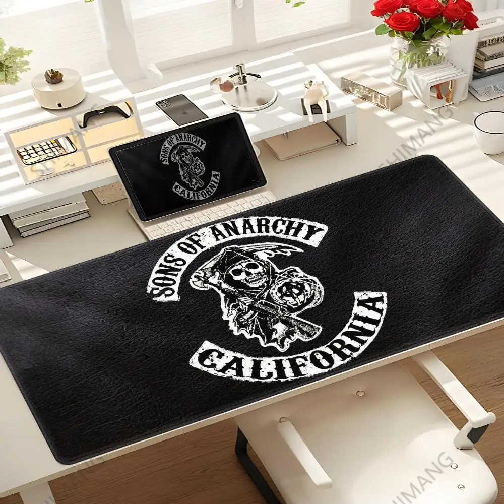 Anime Gummi Xxl Schreibtisch Matte TV Show Sons Of Anarchy Gaming Mousepad HD Bild drucken Mousepad Gamer Laptop Pc Zubehör Mousepad Image