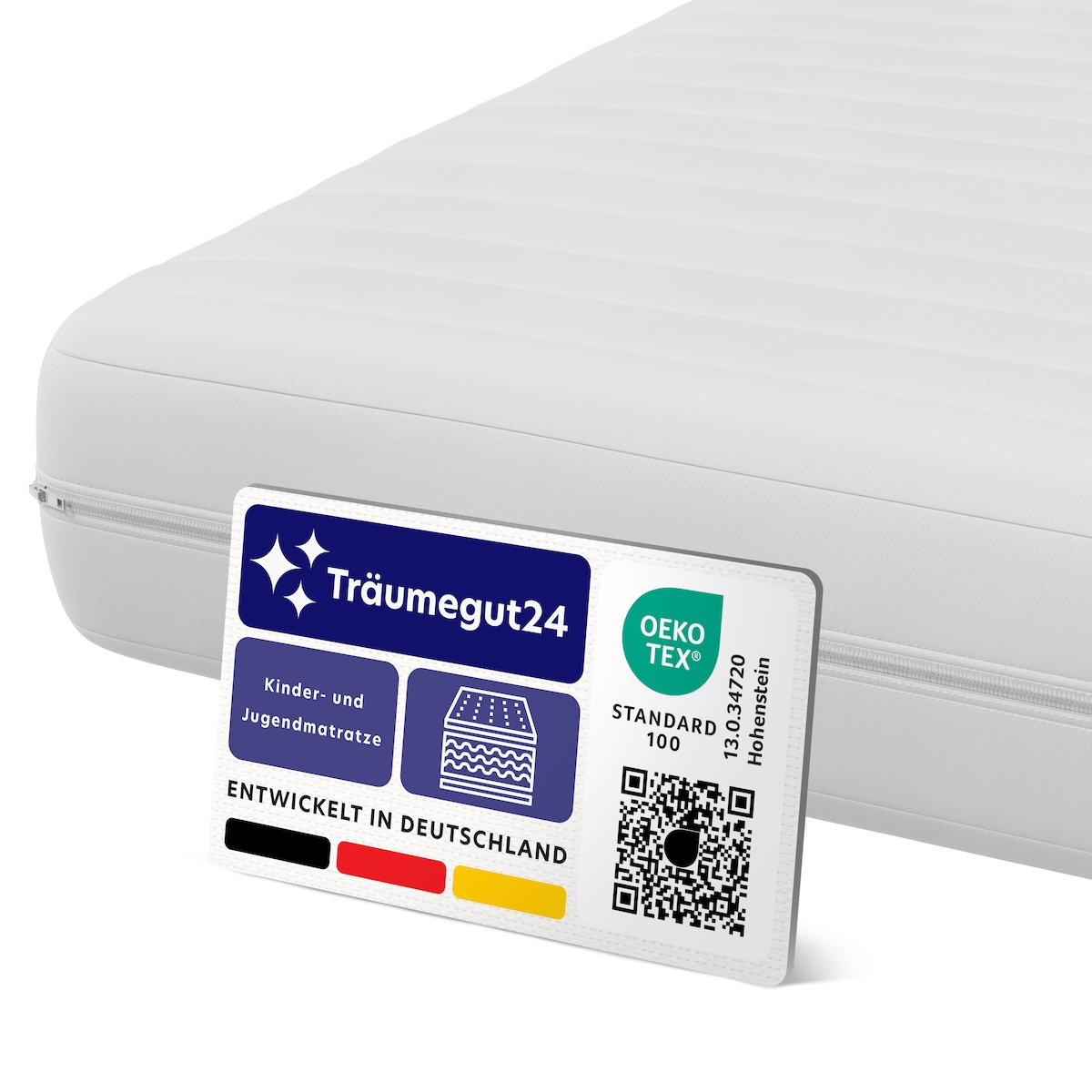 Träumegut24 - AquaFlex 7-Zonen Kaltschaumatratze 120x200cm | H2&H3 | Hypoallergen | Bezug abnehmbar & waschbar | OEKO-TEX | (10cm, 120x200cm) Image