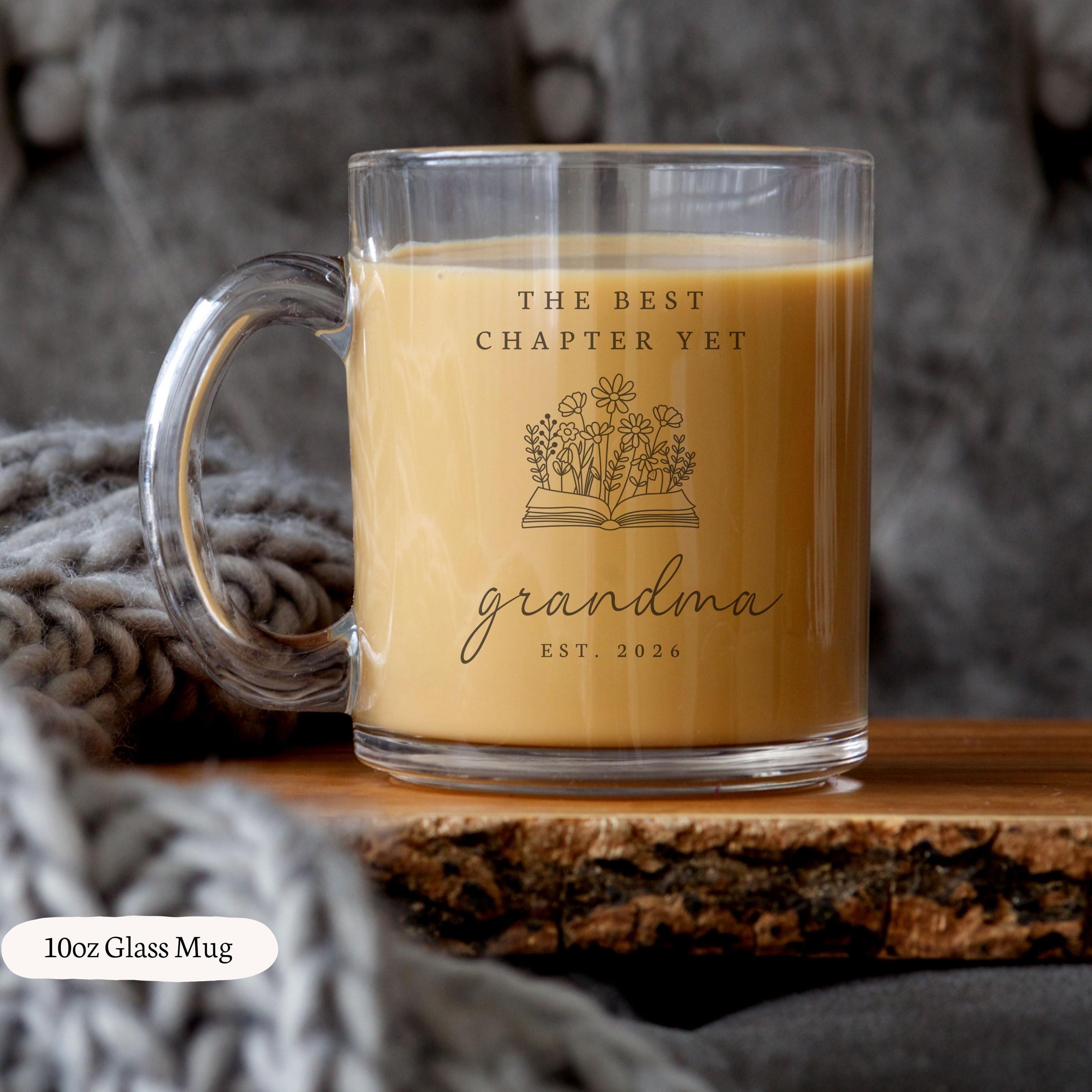 Personalisierte neue Oma Tasse Zukunft Gigi Schwangerschaft Ankündigung Erstes Mal Nana Mimi Tasse Geschenke Best Kapitel Yet Baby Reveal Tassen für G